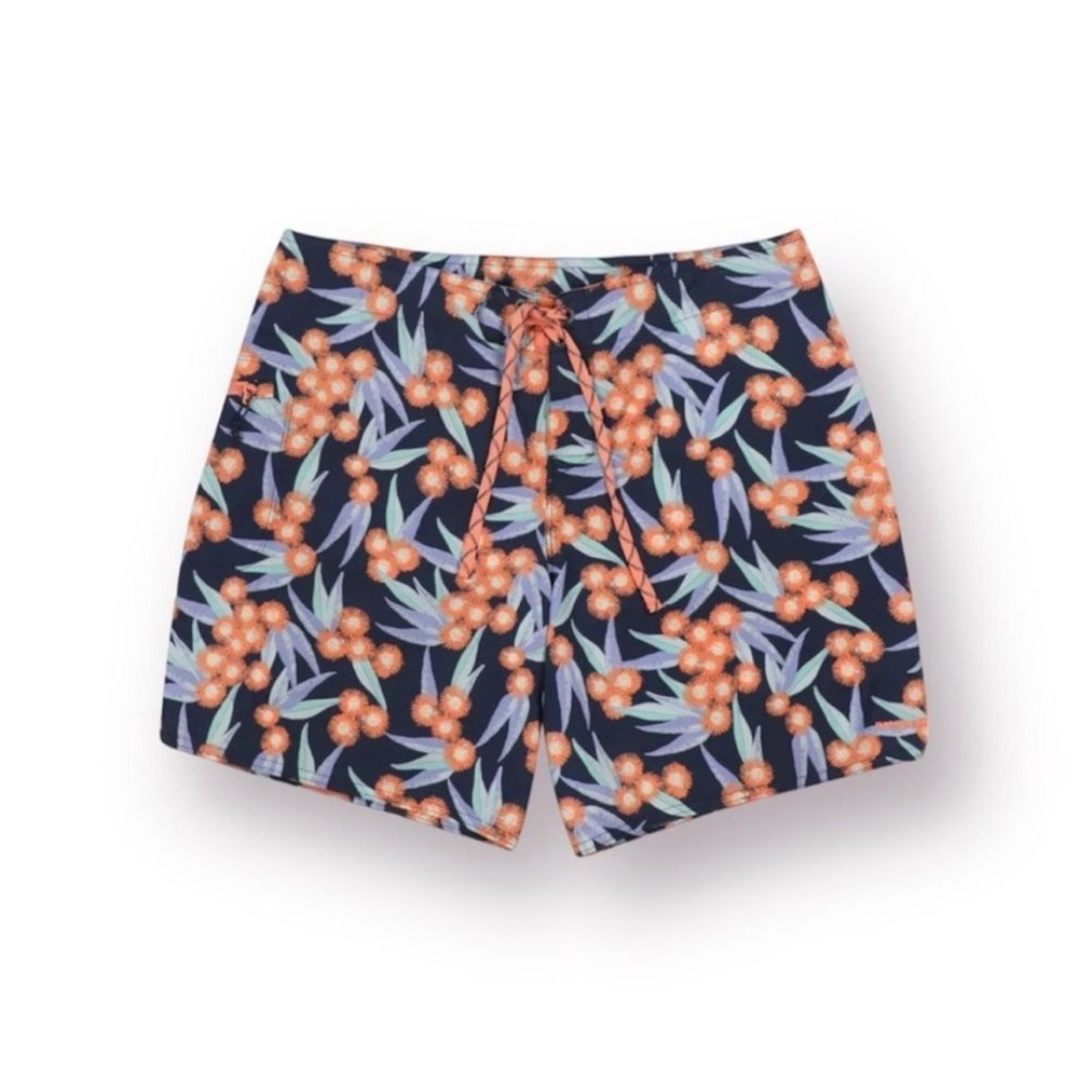 Patagonia Planing Micro Swim Boardshorts Las Flores Pattern Size 18
