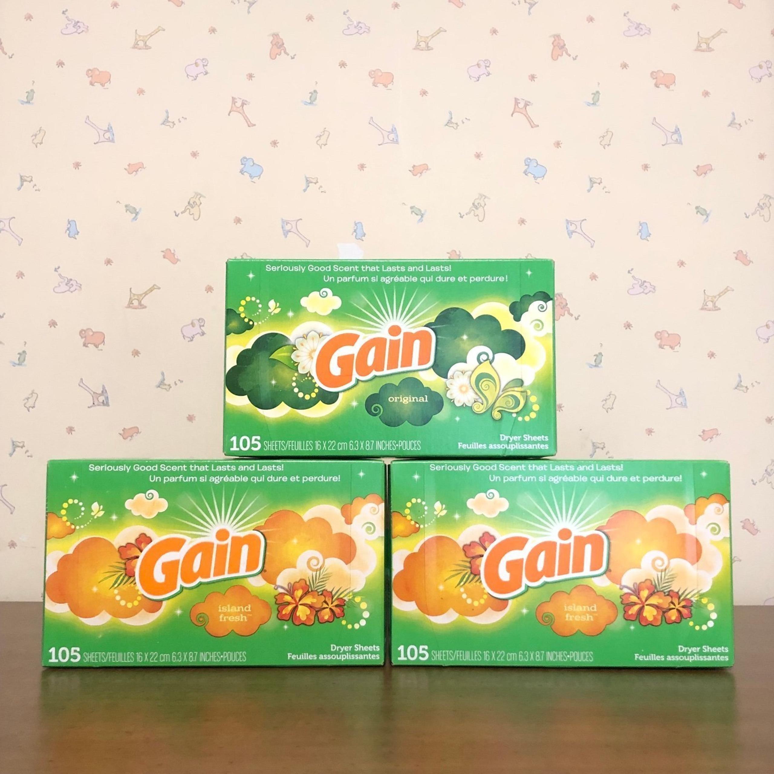 3* Gain Fabric Softener Dryer Sheets, 105 Count