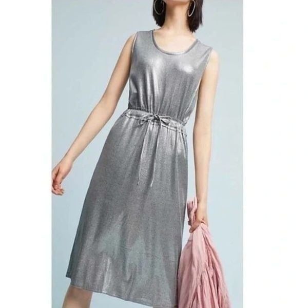 Dolan Anthropologie Dolan Left Coast Collection Metallic Dress, Size Medium