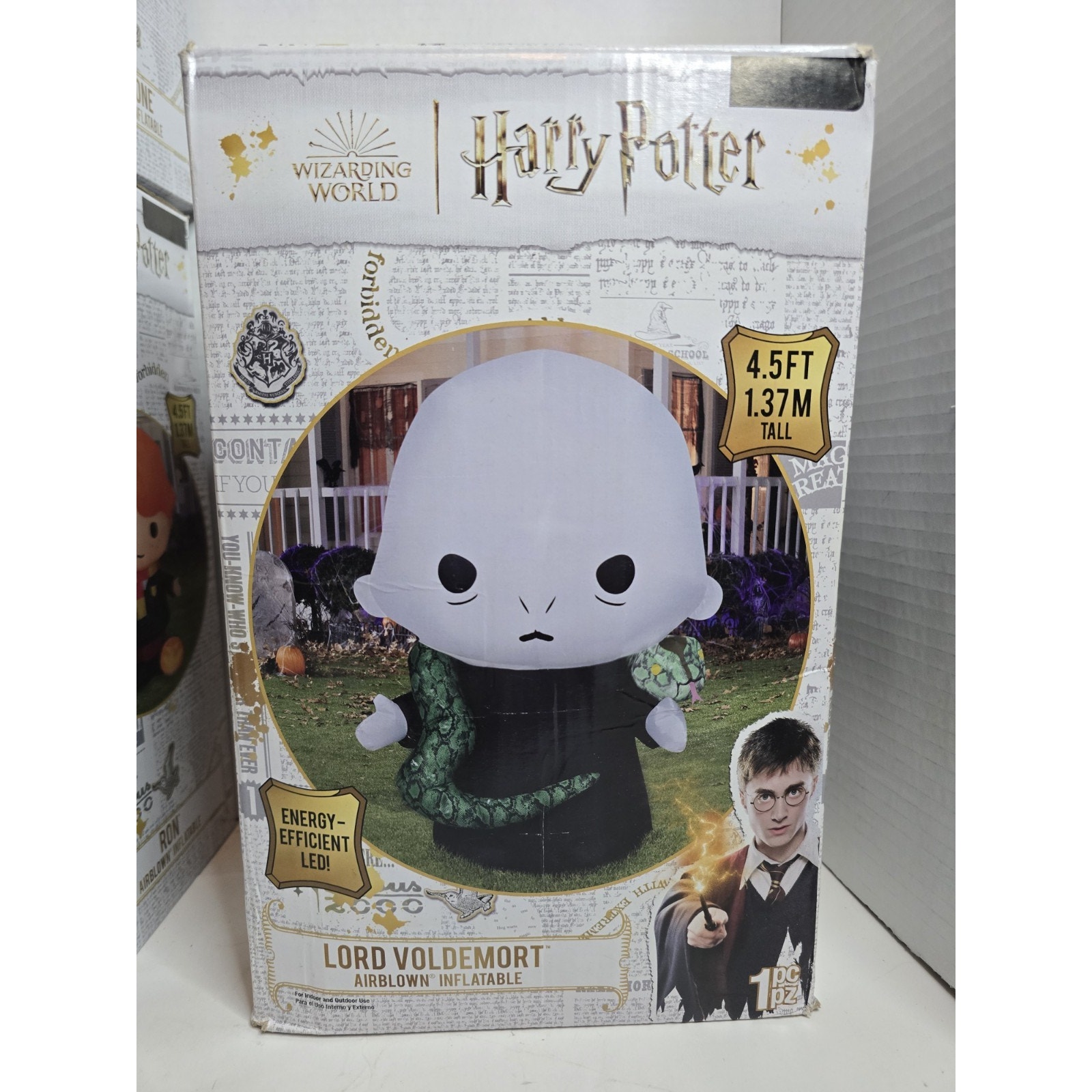 Harry Potter Lord Voldemort Air blown Inflatable 4.5” Light Up Gemmy Open Box