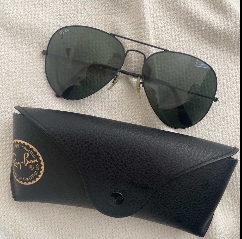 Ray ban large metal aviator black/green