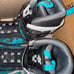 Like new Teal Rollerblades with safety pads size womens 9