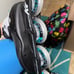 Like new Teal Rollerblades with safety pads size womens 9