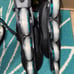 Like new Teal Rollerblades with safety pads size womens 9