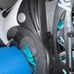 Like new Teal Rollerblades with safety pads size womens 9