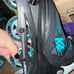 Like new Teal Rollerblades with safety pads size womens 9