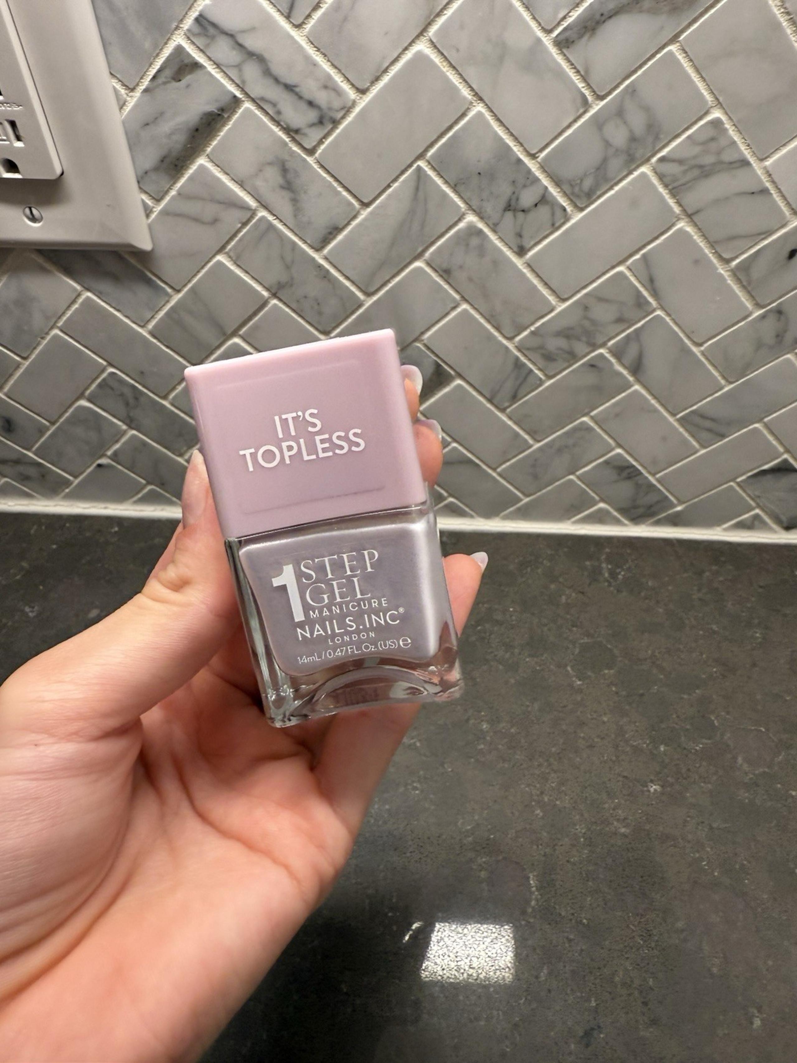 NEW Nails Inc London 1 Step Gel Nail Polish, 16830 Halle (Light Purple)