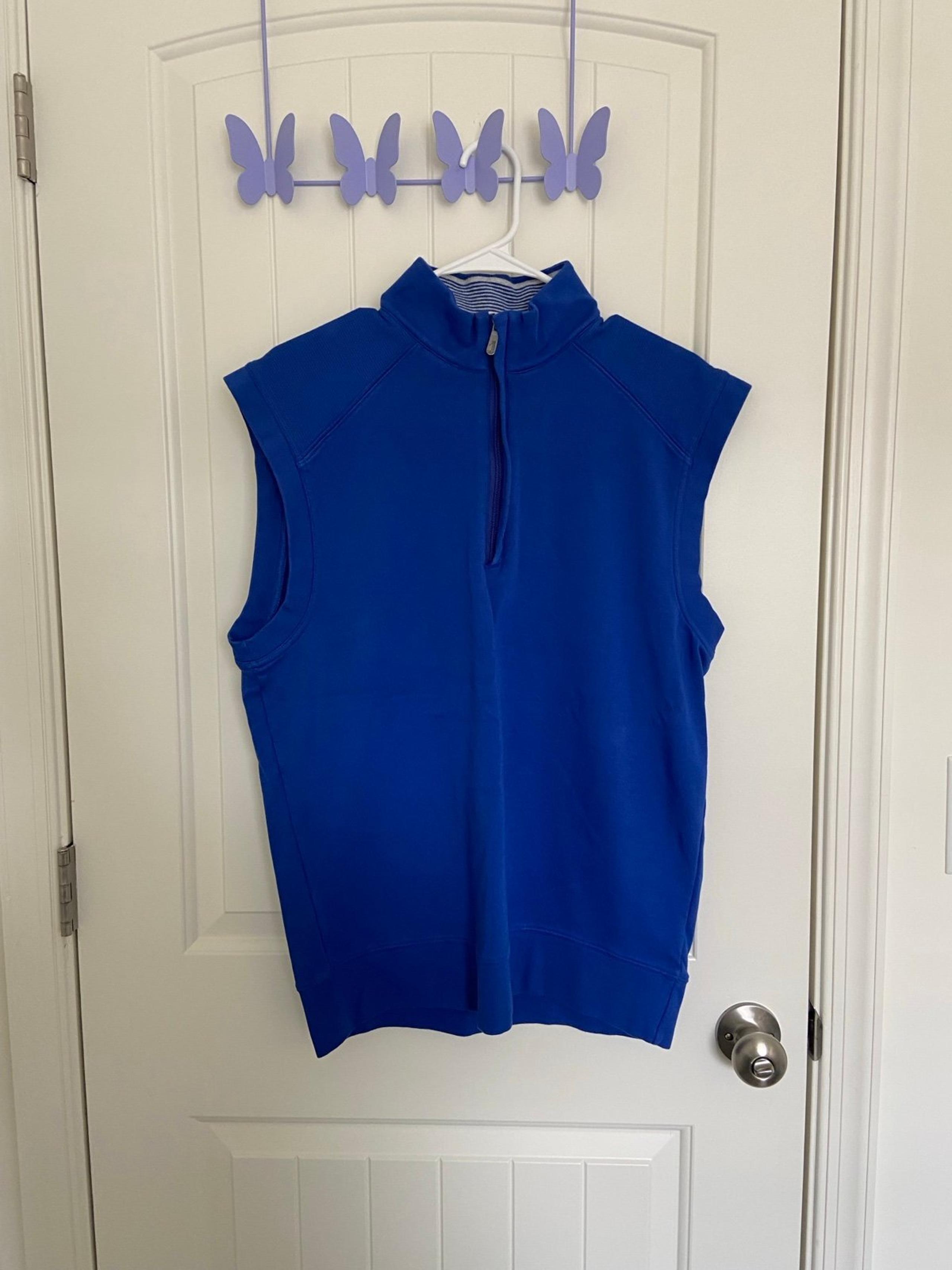 NWOT Bobby Jones Signature Collection men’s electric blue golf zip vest medium