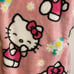 NEW Hello Kitty Plush Throw pink with white daisies and blue flowers
