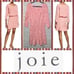 NWT MSRP 248 Joie Feather-Print Crepe Dress Women's Size Medium