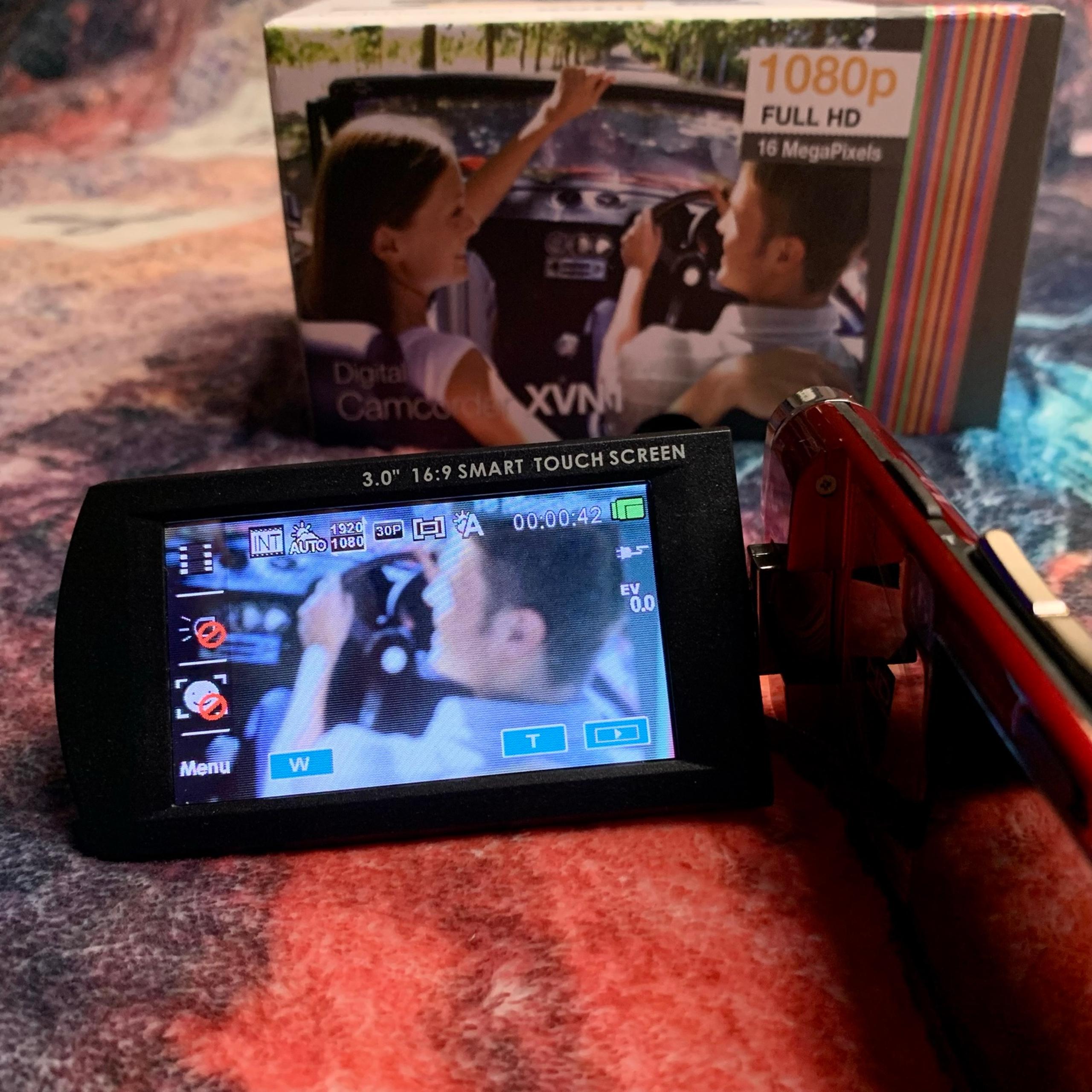 Red Vivitar Full HD Camcorder NWOT