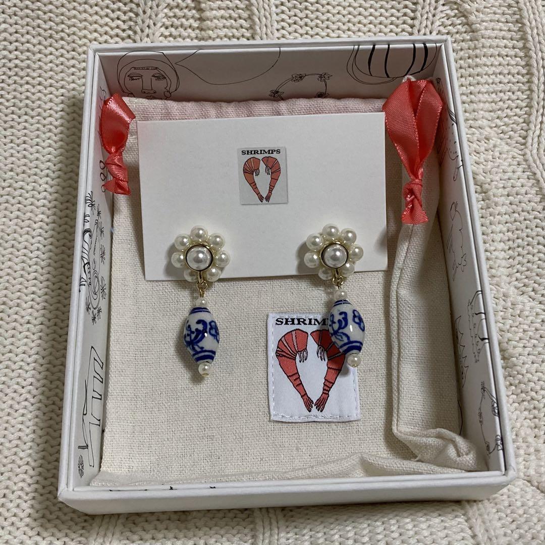 セール 登場から人気沸騰 ☆Unused☆ Shrimps Earrings earrings ceramic-drop Elise アクセサリー