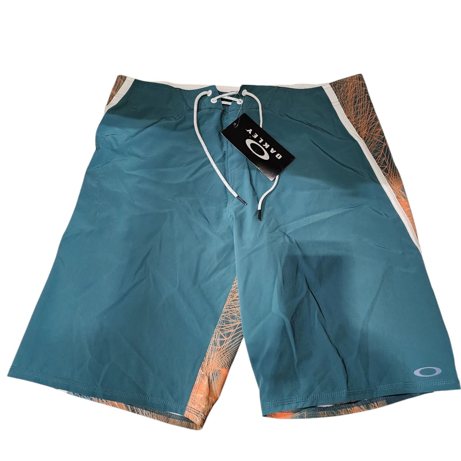 Oakley mens backdraft 21 teal and orange board shorts size 38