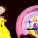 DISNEY BELLE ALARM CLOCK RARE HTF BELLE (STATUE NEXT TO CLOCK) EASY TO SET