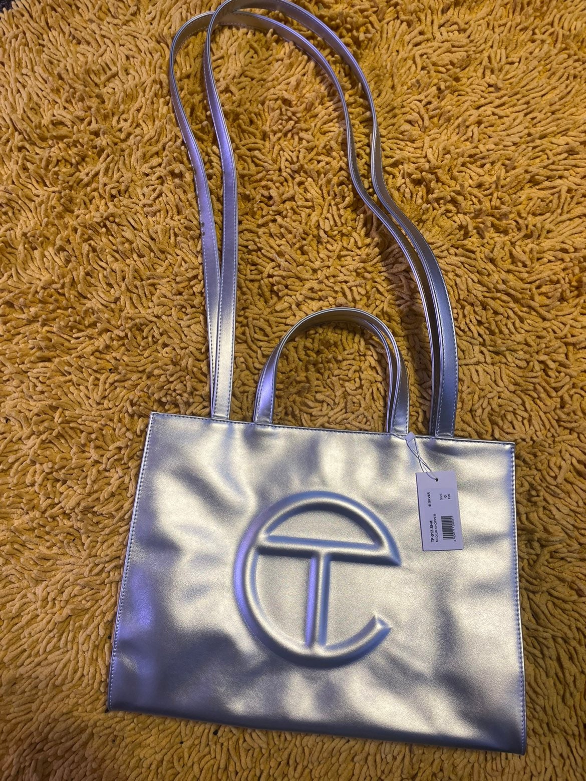 Telfar Silver Medium Shopping Tote