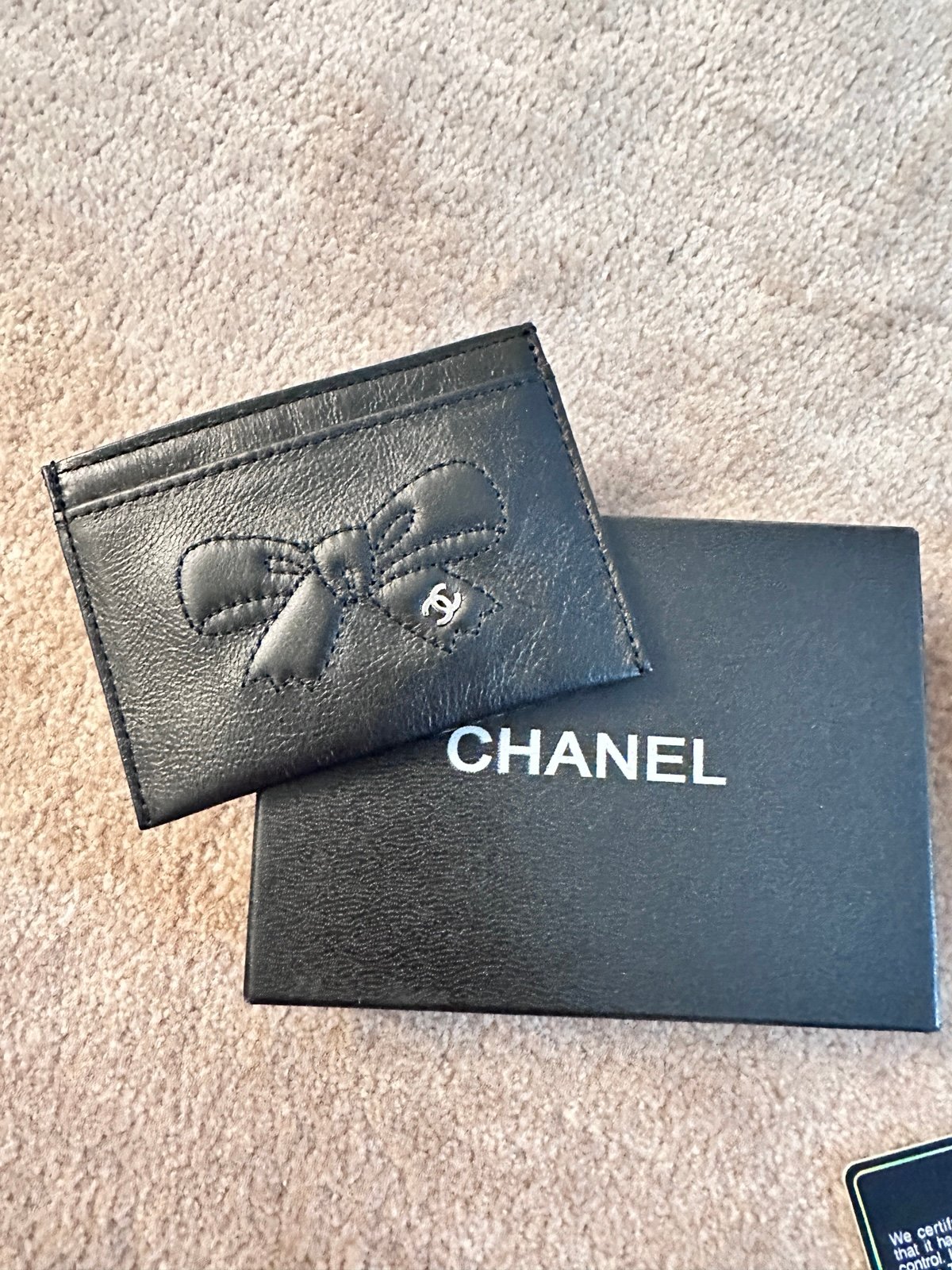 Chanel Black Leather Cardholder