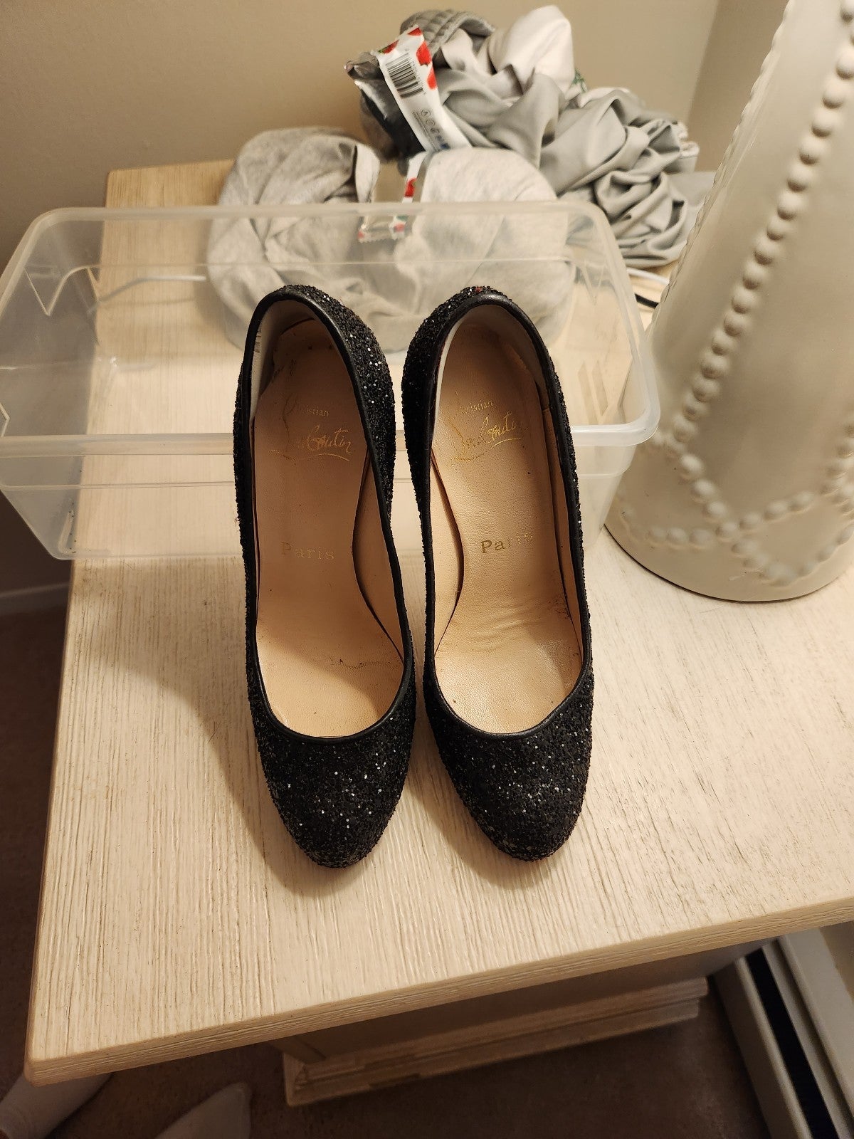 Christian Louboutin glitter heels