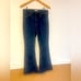 Free People Super Flare Dallas Wash Denim Jeans Size 28 Mid Rise Retro Y2K