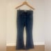 Free People Super Flare Dallas Wash Denim Jeans Size 28 Mid Rise Retro Y2K