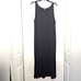 Eileen Fisher Maxi Tank Dress Black Viscose Stretchy Comfy Casual Sz Xl