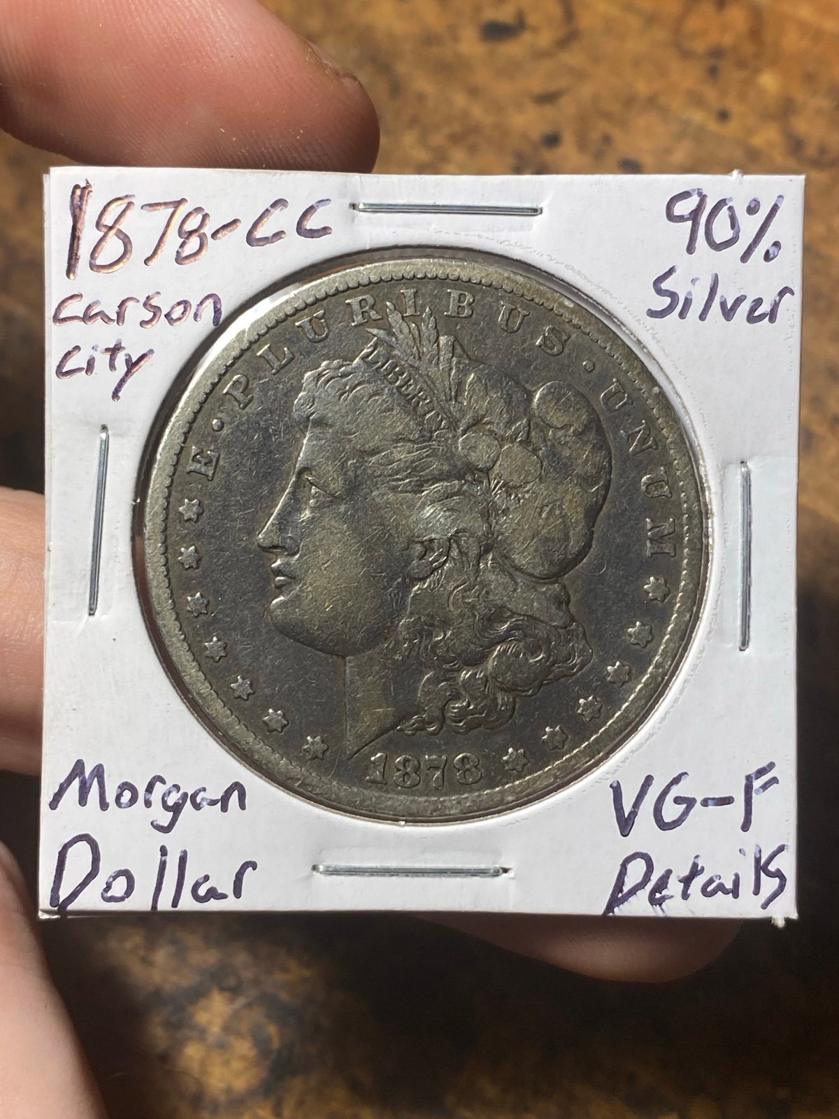 1878-CC Morgan silver dollar 90% silver (key date Carson city) collectible coin