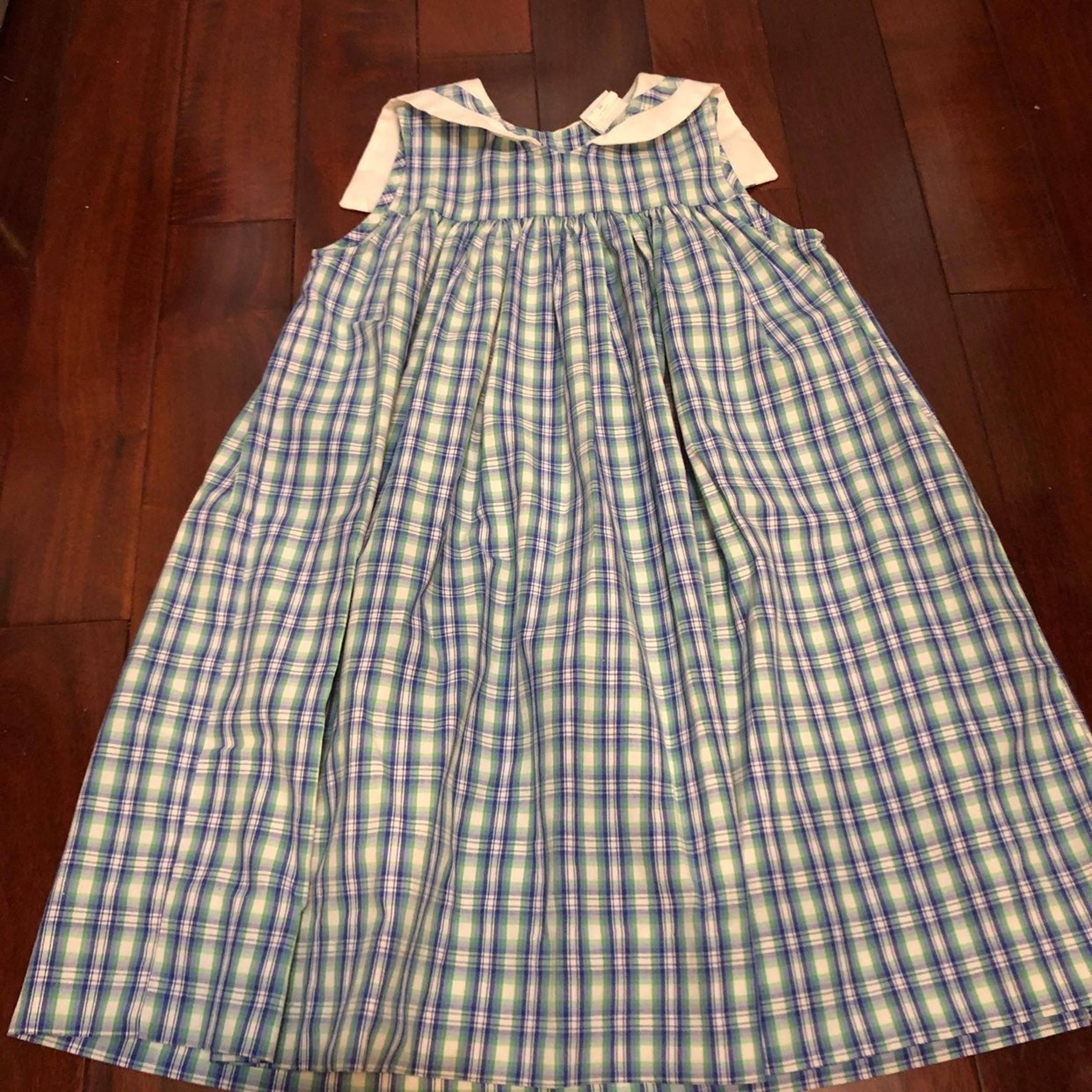 Vintage Kelly’s Kids Blue Plaid Dress 4