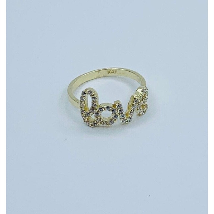 Real 10k Gold Ring Love Size 7 - Anillo en oro amor
