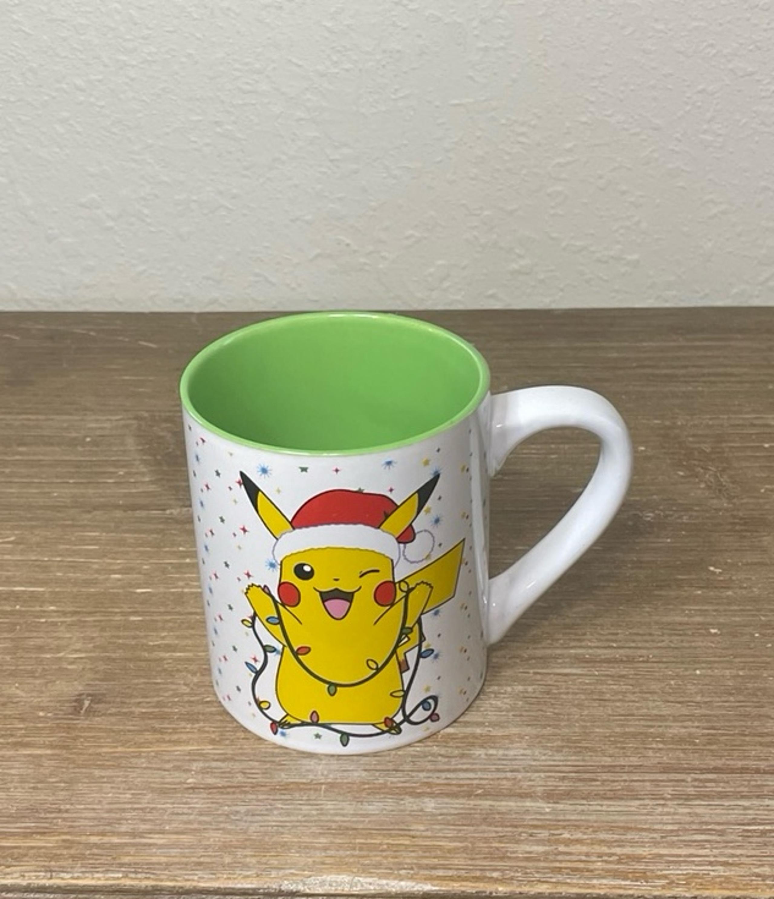 Pokemon Pikachu Holiday Christmas Lights Santa Coffee Mug Tea Cup 14 Ounce