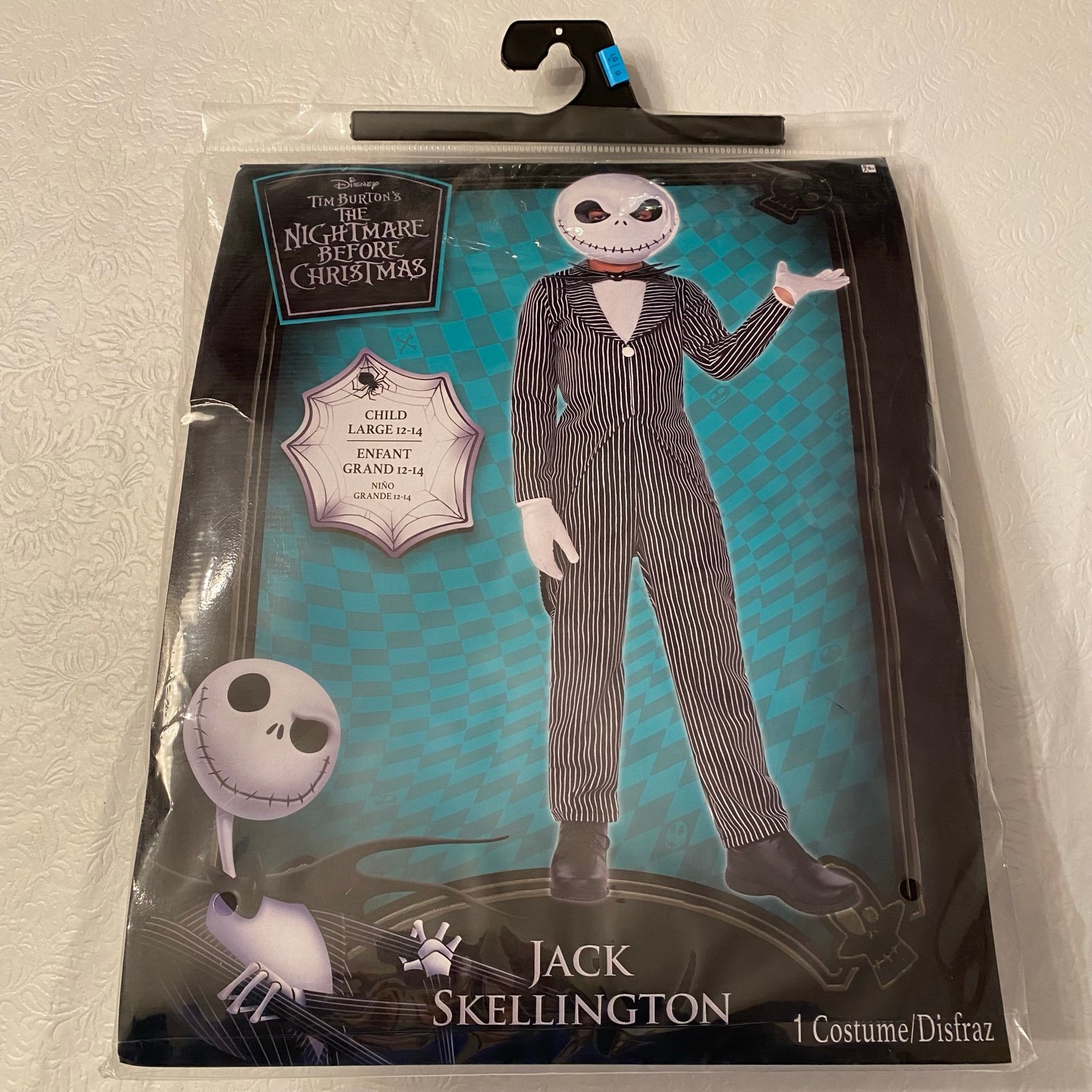 The Nightmare Before Christmas Jack Skellington Child Costume-Size L (12/14) New