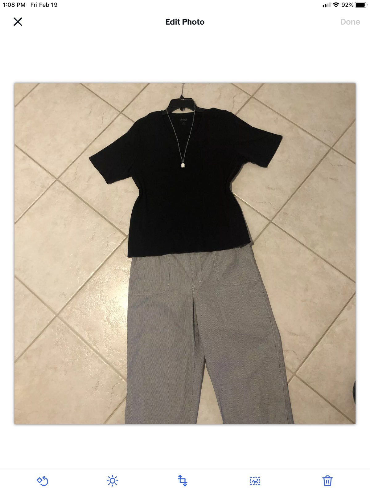Chico's Outfit:3.0 Top;2.0 Capris;Neckla