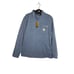 Carhartt Mens Large Blue Relaxed Fit Midweight Quarter Zip Pocket Fleece Sweater