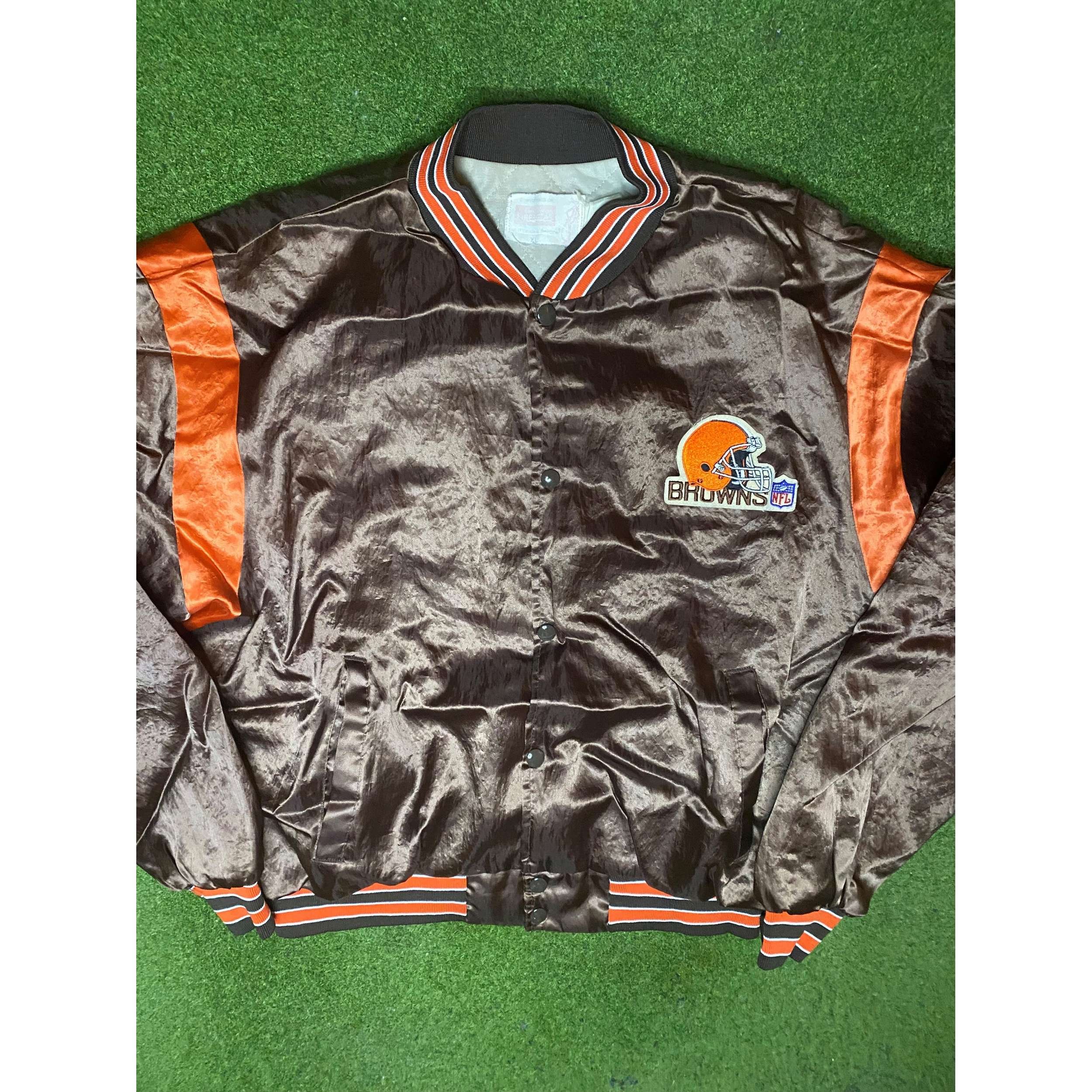 80s Cleveland Browns - Vintage NFL Button Up Jacket (XL)