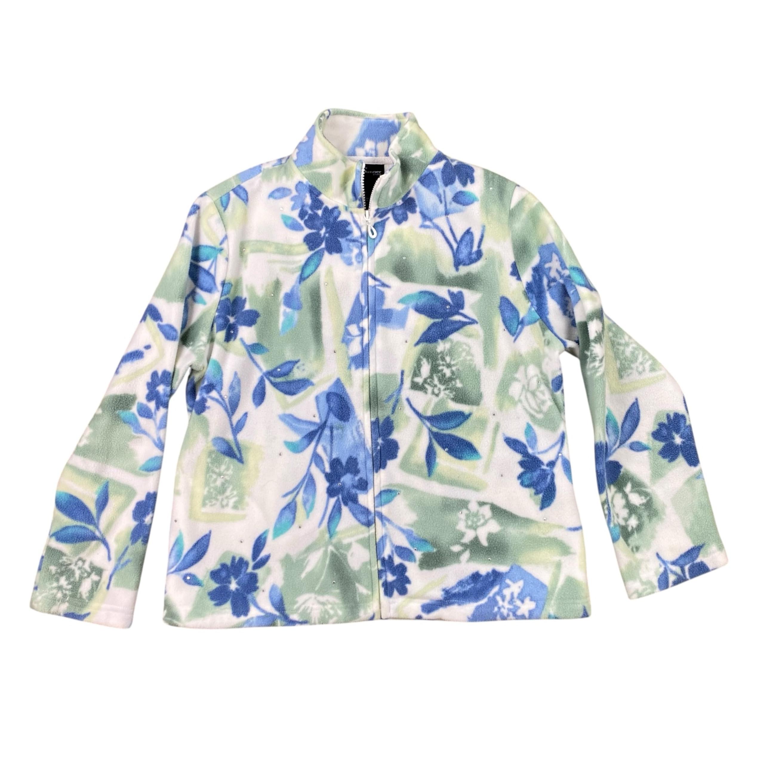 Woman’s Alfred Dunner Studio floral fleece jacket size PS
