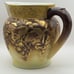 Stunning Rare Hand-Painted Gold Pitcher - Grapes Design - Signed Frances Hogan