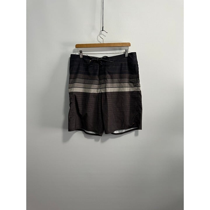 Quicksilver Waterman Cllection Striped Swim Trunks Sz 36