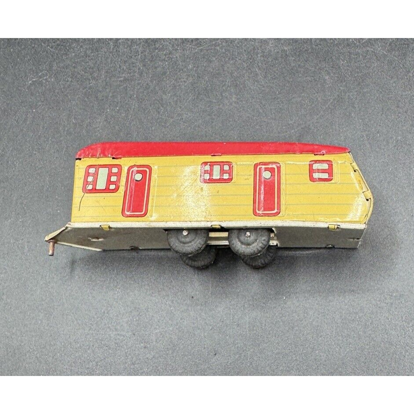 Rare IICHIMURA Indian Logo Tin Litho Travel Trailer Camper Made in Japan C27