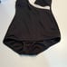 Vintage Longitude Swimsuit Size 14 One Piece Modest Black White Gold