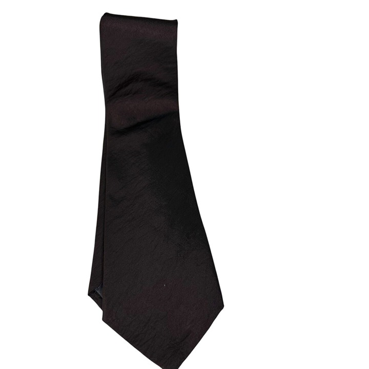 Vintage GIORGIO ARMANI Cravatte Mens Tie 100% Silk Color Dark Purple Made Italy