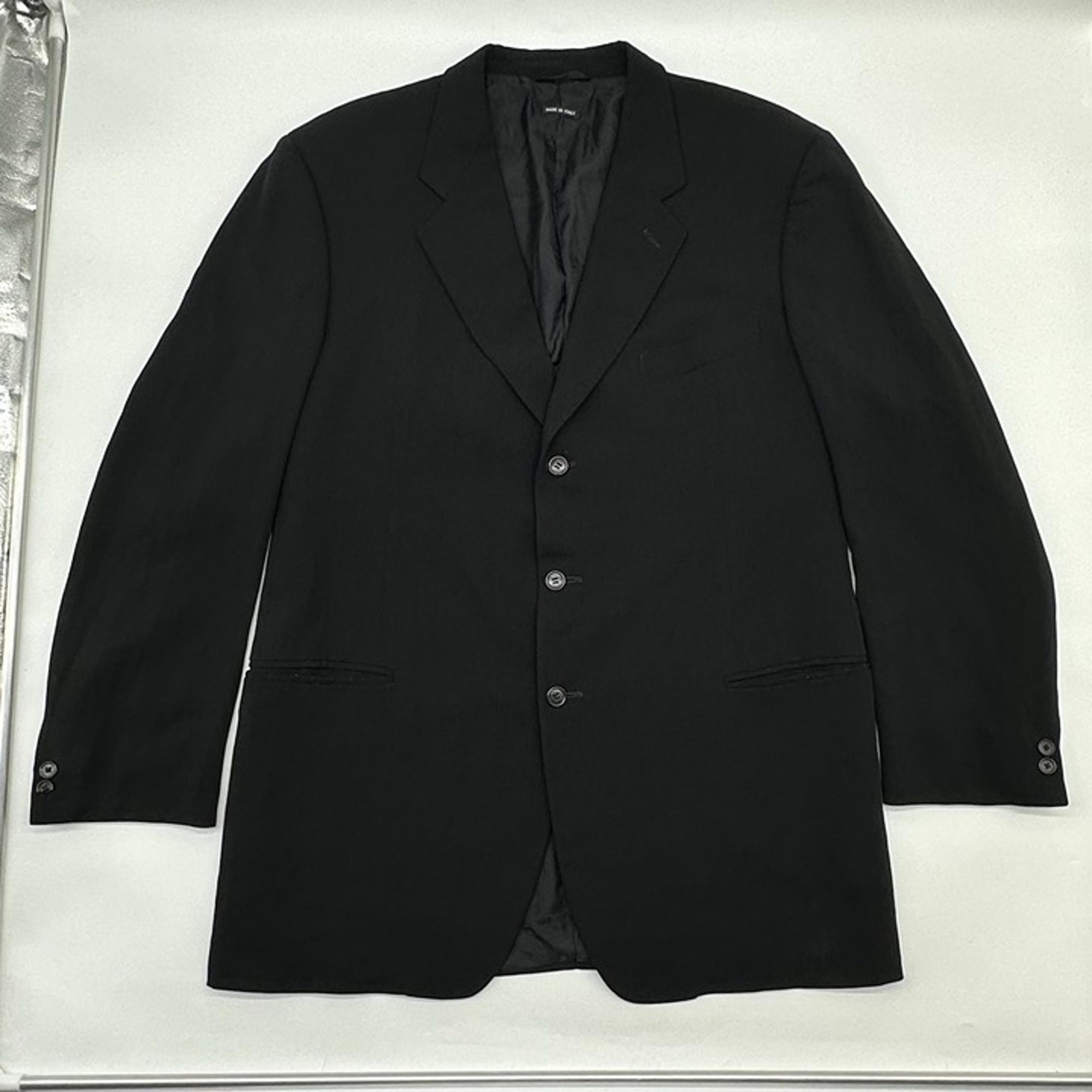 Giorgio Armani Black Label Italy Men's Size 46 Black Wool 3 Button Suit Jacket