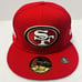 New Era San Francisco 49ers Super Bowl Patch 59FIFTY Fitted Hat Cap Red Sz 7 1/2