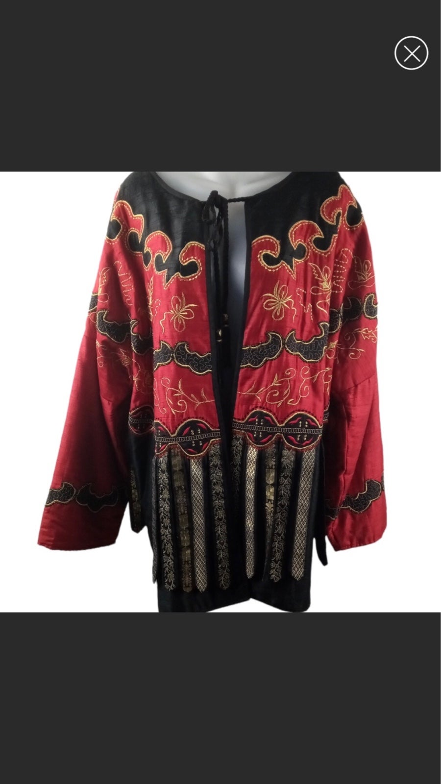 Silk Chinese Red/Black Jacket
