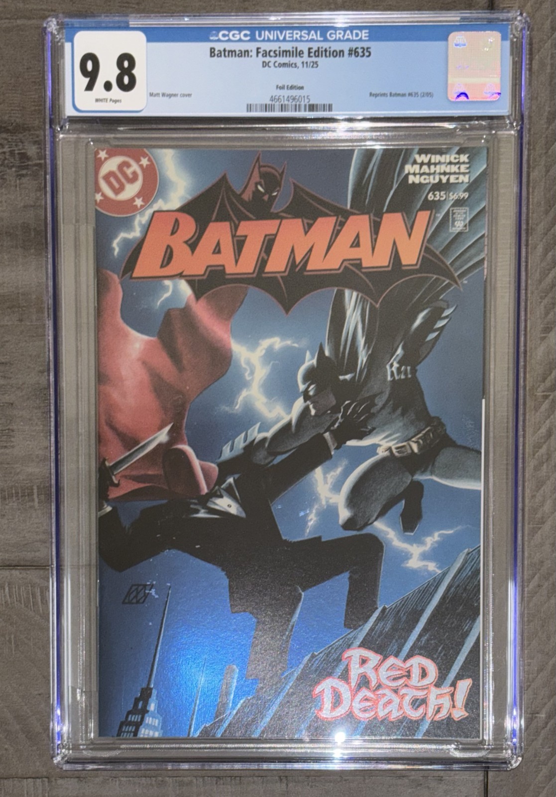Batman #635 Facsimile Reprint Foil Red Hood CGC 9.8 NM/M Gorgeous Gem Wow