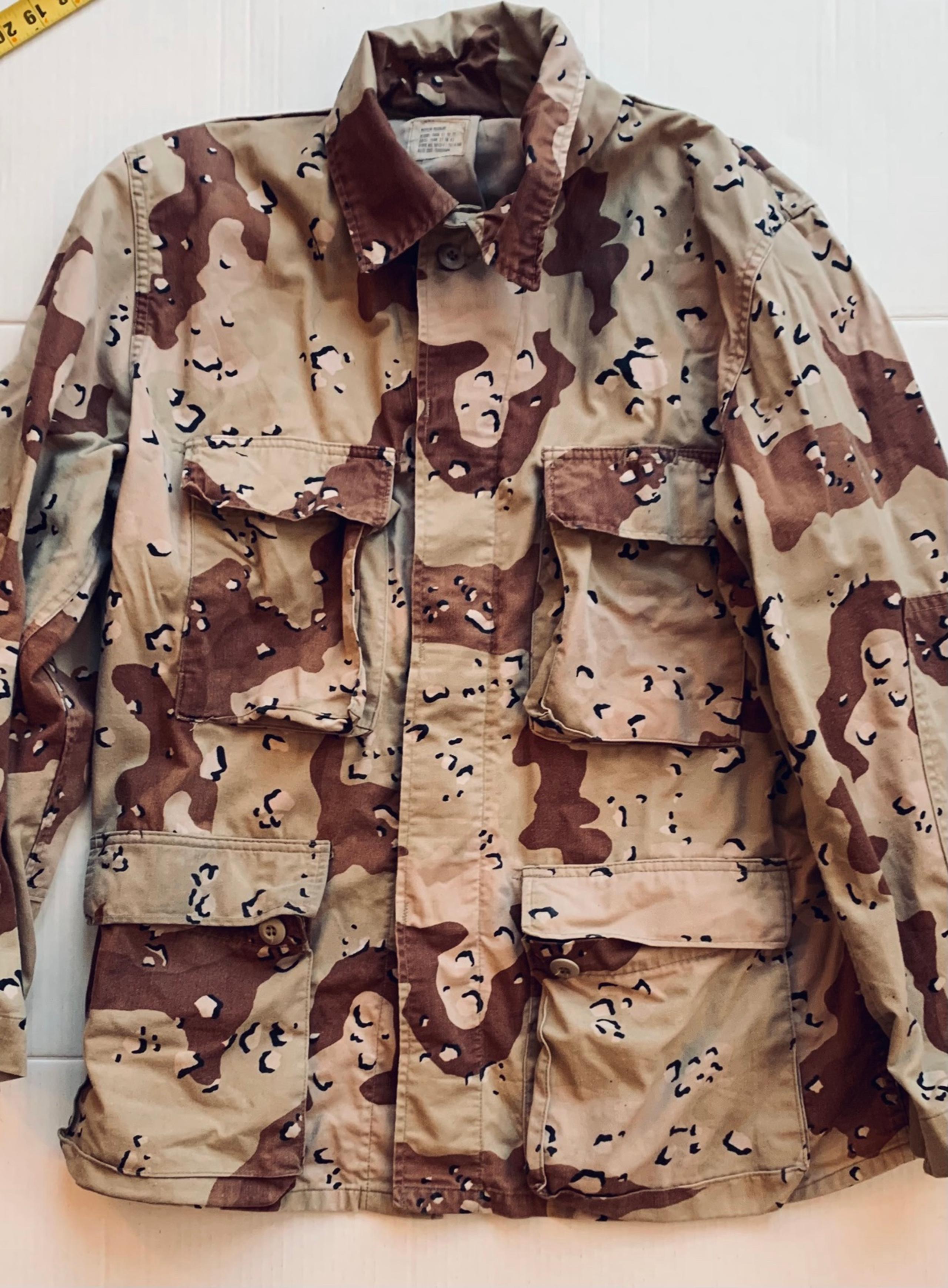 Military Camouflage Combat Coat Med Reg 6 Desert Camo Jacket Army Tan/Brown