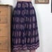 Vintage Purple Cotton Gauze Skirt, 1970s Indian Cotton Block Printed Midi, XS