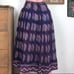 Vintage Purple Cotton Gauze Skirt, 1970s Indian Cotton Block Printed Midi, XS
