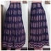 Vintage Purple Cotton Gauze Skirt, 1970s Indian Cotton Block Printed Midi, XS