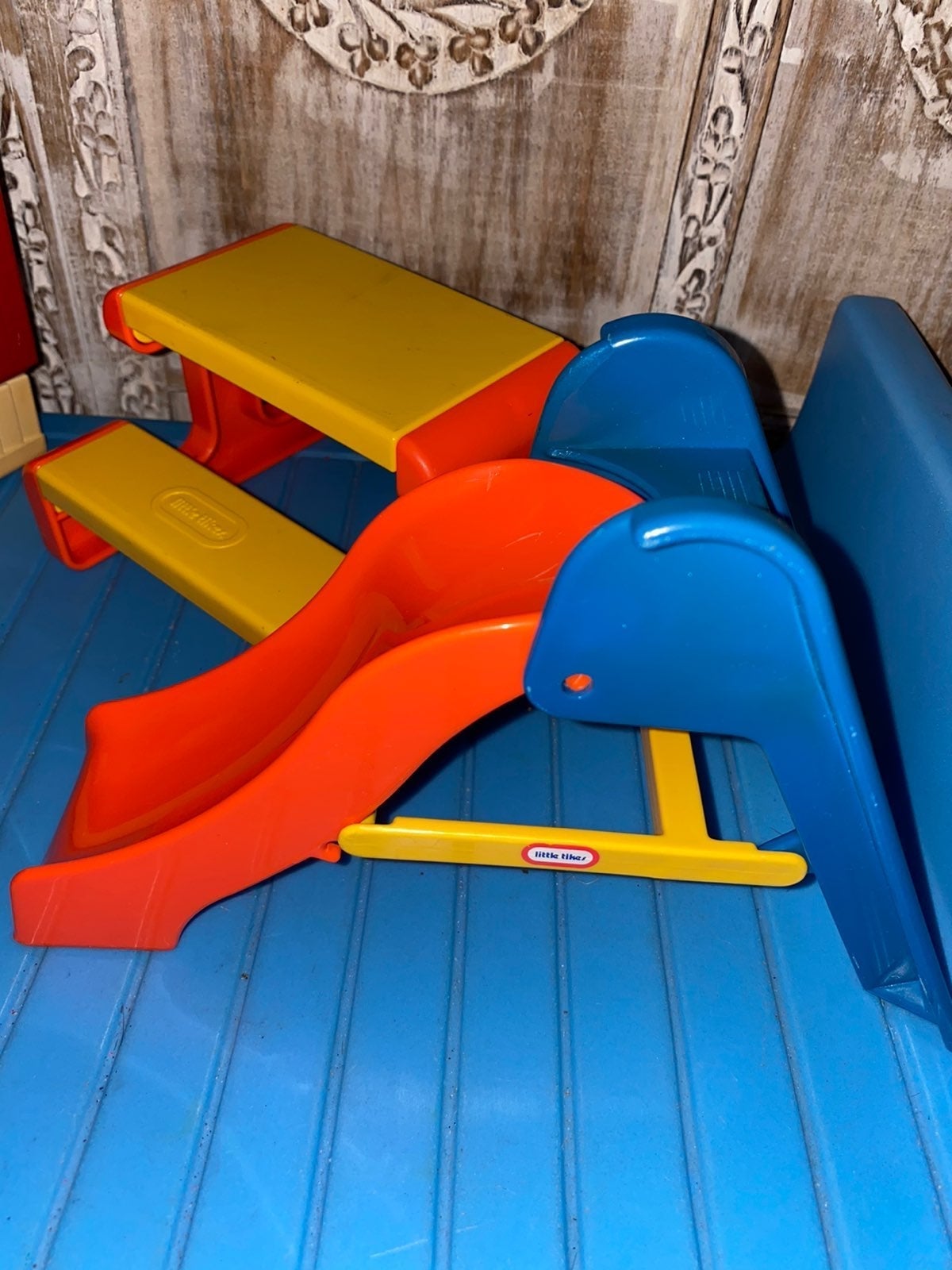 little tikes dollhouse slide & picnic