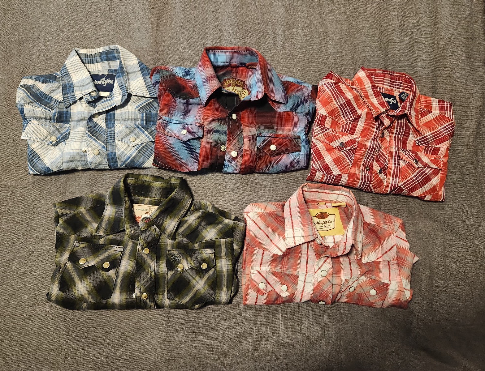 5 Boys Pearl snap Western Shirts