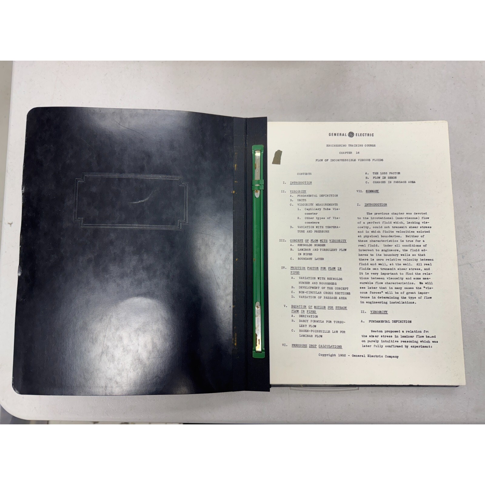 General Electric Training Course Flow Of Incompressible Viscous Fluids
