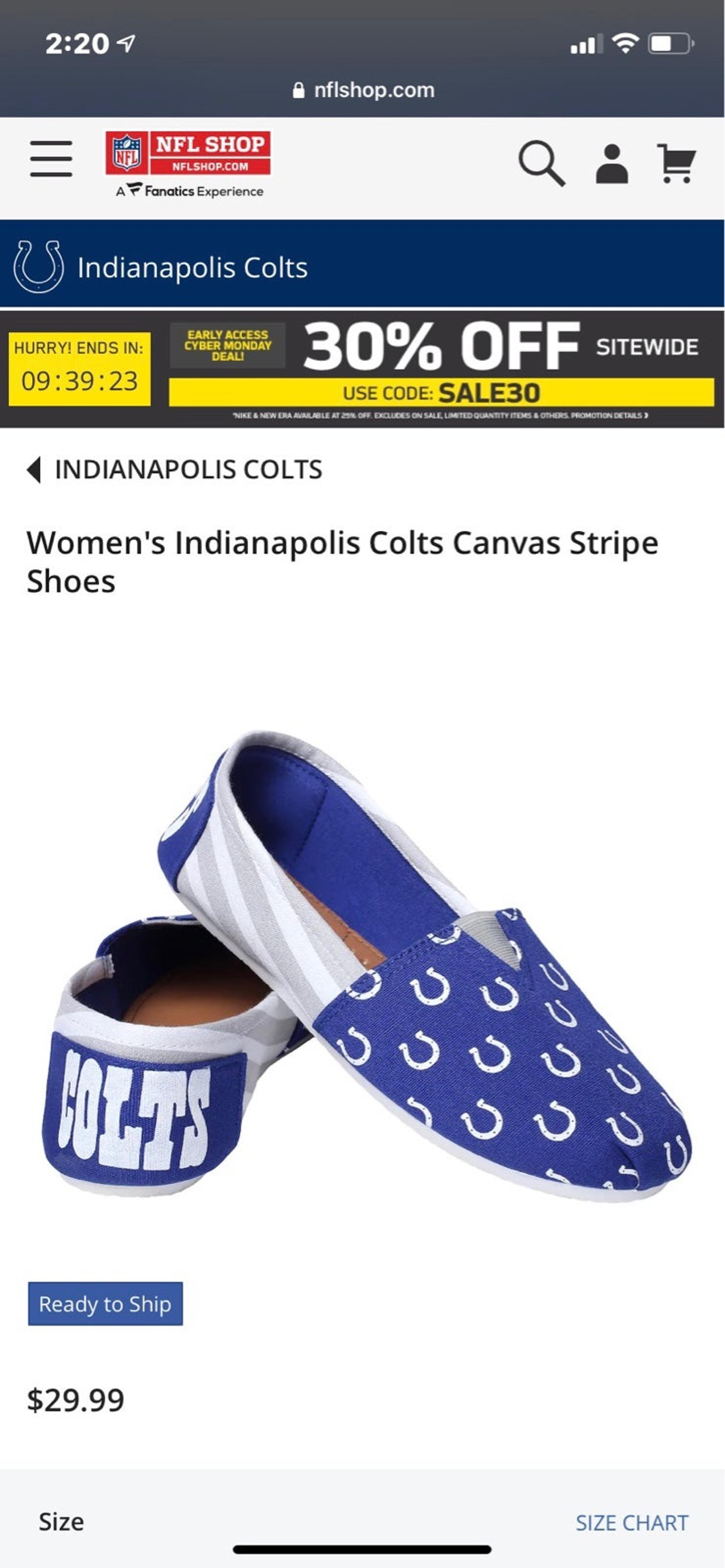 NEW women’s Colts canvas shoes 7/8
